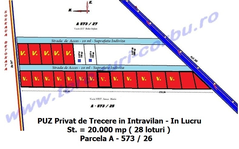 Terenuri Corbu 550 mp la Betonata PUZ Privat