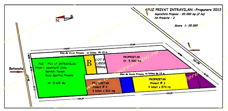 Teren Corbu, lot 550 mp, A 573 PUZ Privat Intravilan