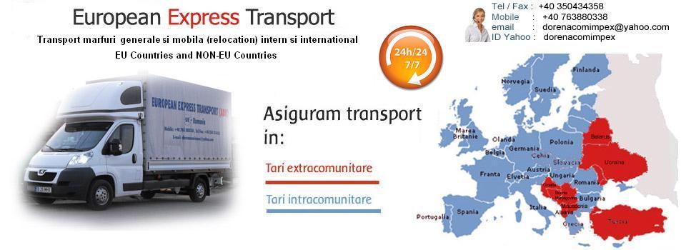 Transport marfa si mobila intern international