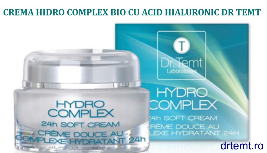 Crema HIDRO COMPLEX INTENS HIDRATANTA cu doua tipuri de molecule de ACID HIALURONIC DR TEMT