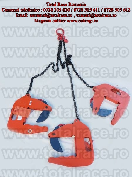 Sisteme de ridicat tuburi beton cu lanturi si clesti reglabili