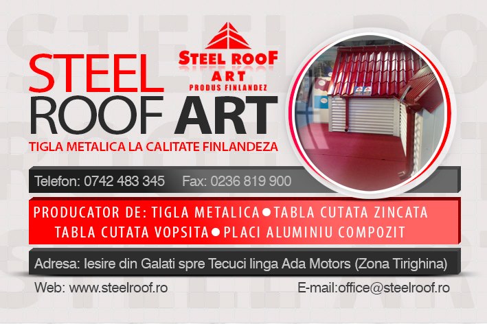Fabrica de tigla metalica STEEL ROOF ARTUS (produs finlandez)