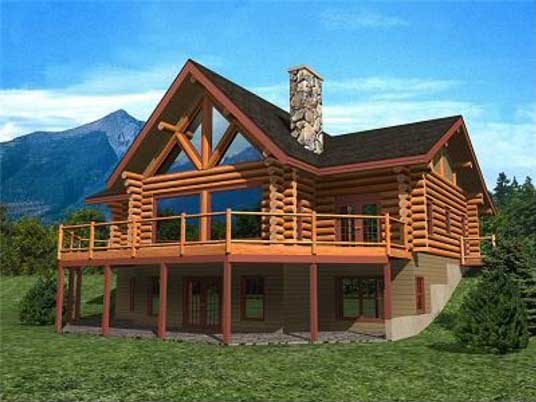 Case din lemn rotund