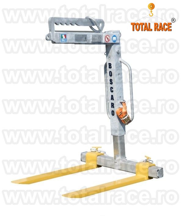 Furca ridicat paleti, carlige rotative