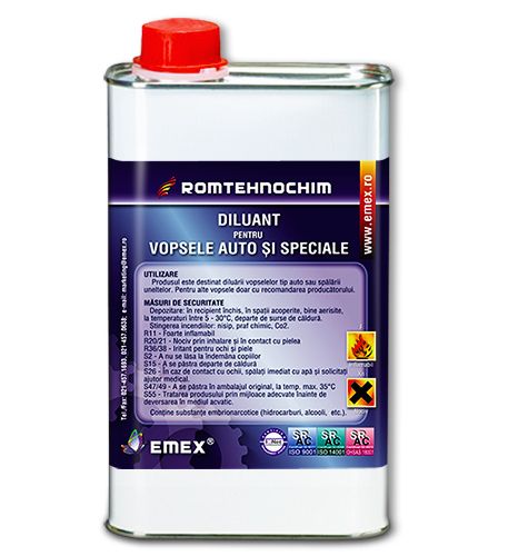 Diluant pentru Vopsele Auto si Speciale EMEX Diluant pentru Vopsele Auto si Speciale EMEX