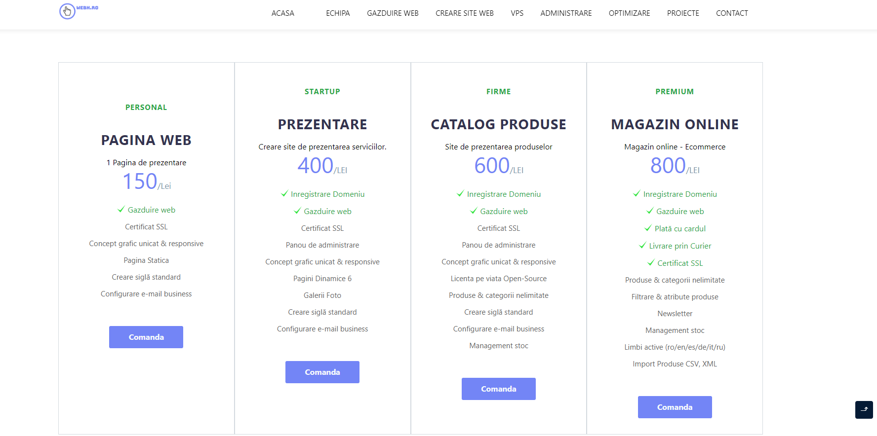 Creare site Web, Gazduire Web, Servere VPS, Administrare site