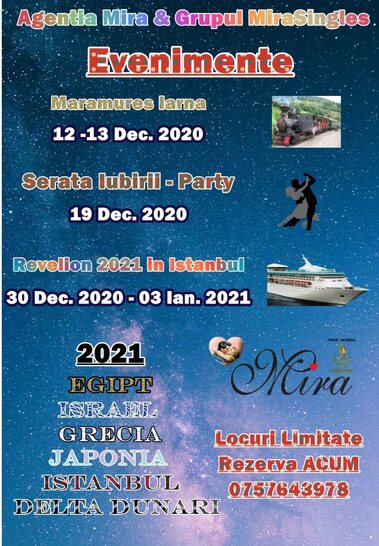 Evenimente pentru cei singuri–party, excursii, serate si multe altele
