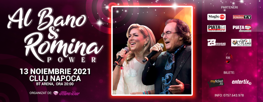 Concert Albano & Romina Power- 13 Noiembrie 2021 Cluj-Napoca- BT Arena
