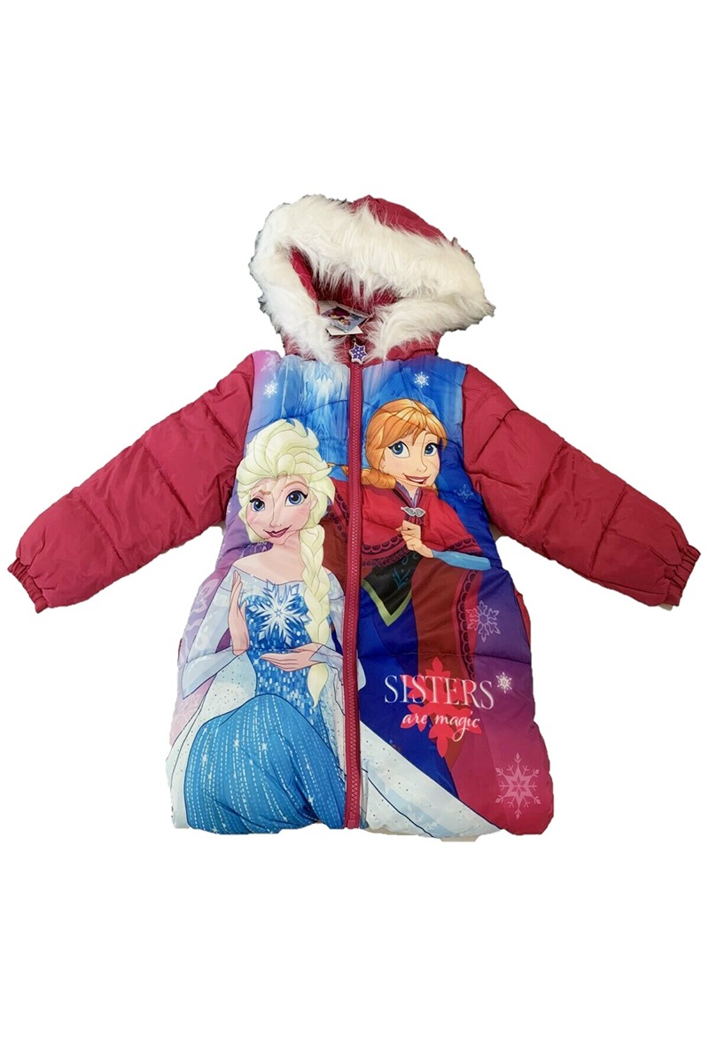 Geaca de iarna roz Elsa & Anna Frozen