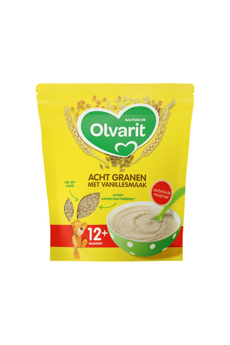 Cereale Olvarit 8 cereale cu aroma de vanilie Total Blue 0728.305.612
