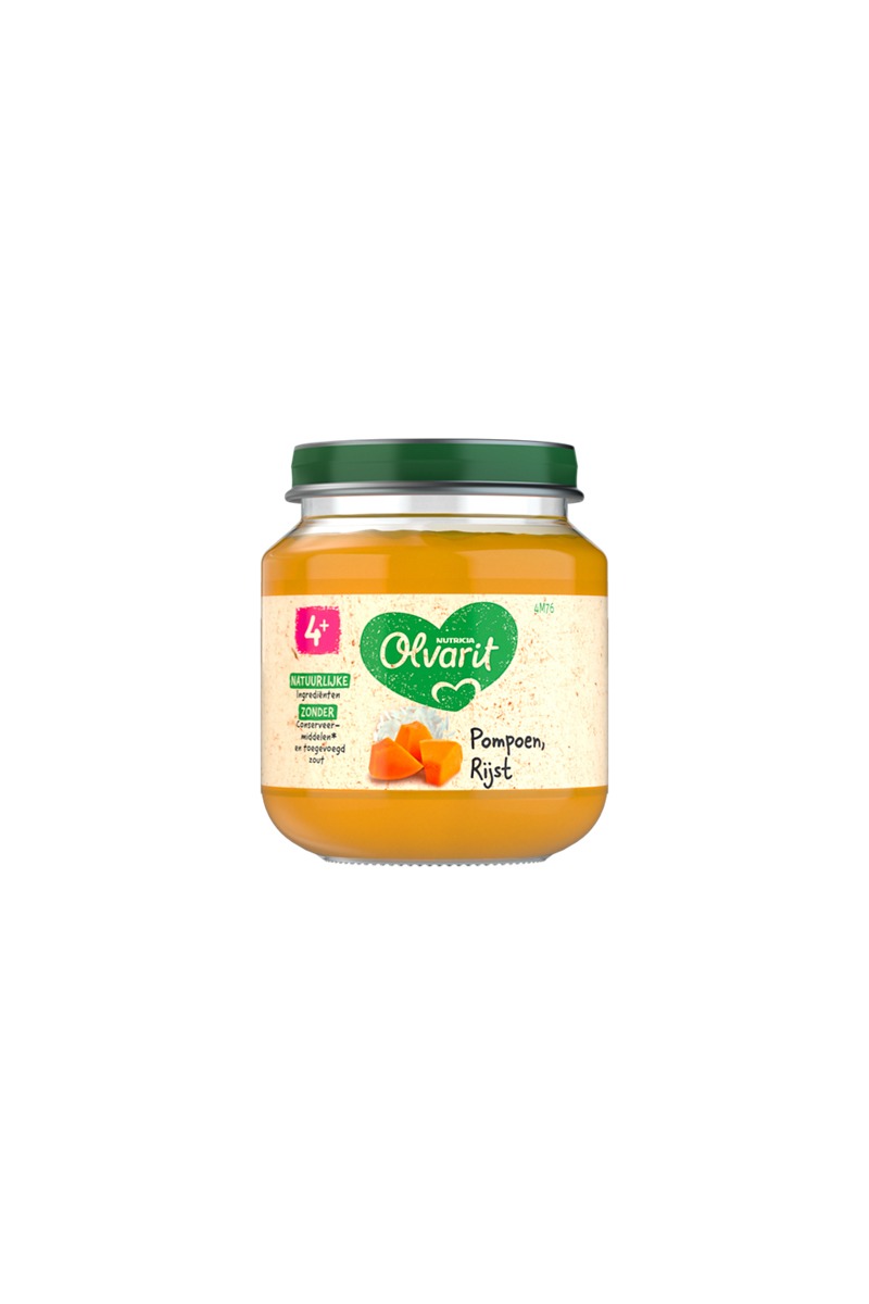 Olvarit mancare pentru bebelusi Dovleac cu Orez 4+ luni Total Blue