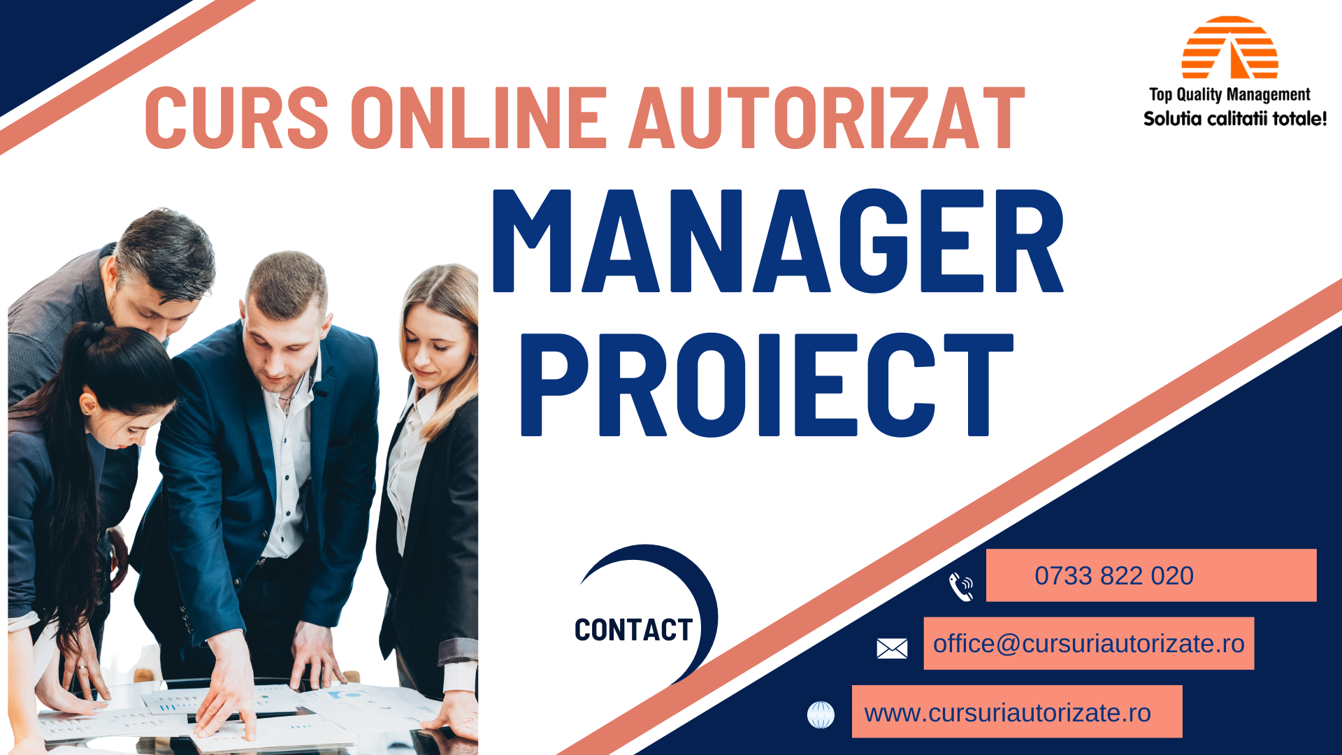 Curs online autorizat Manager Proiect