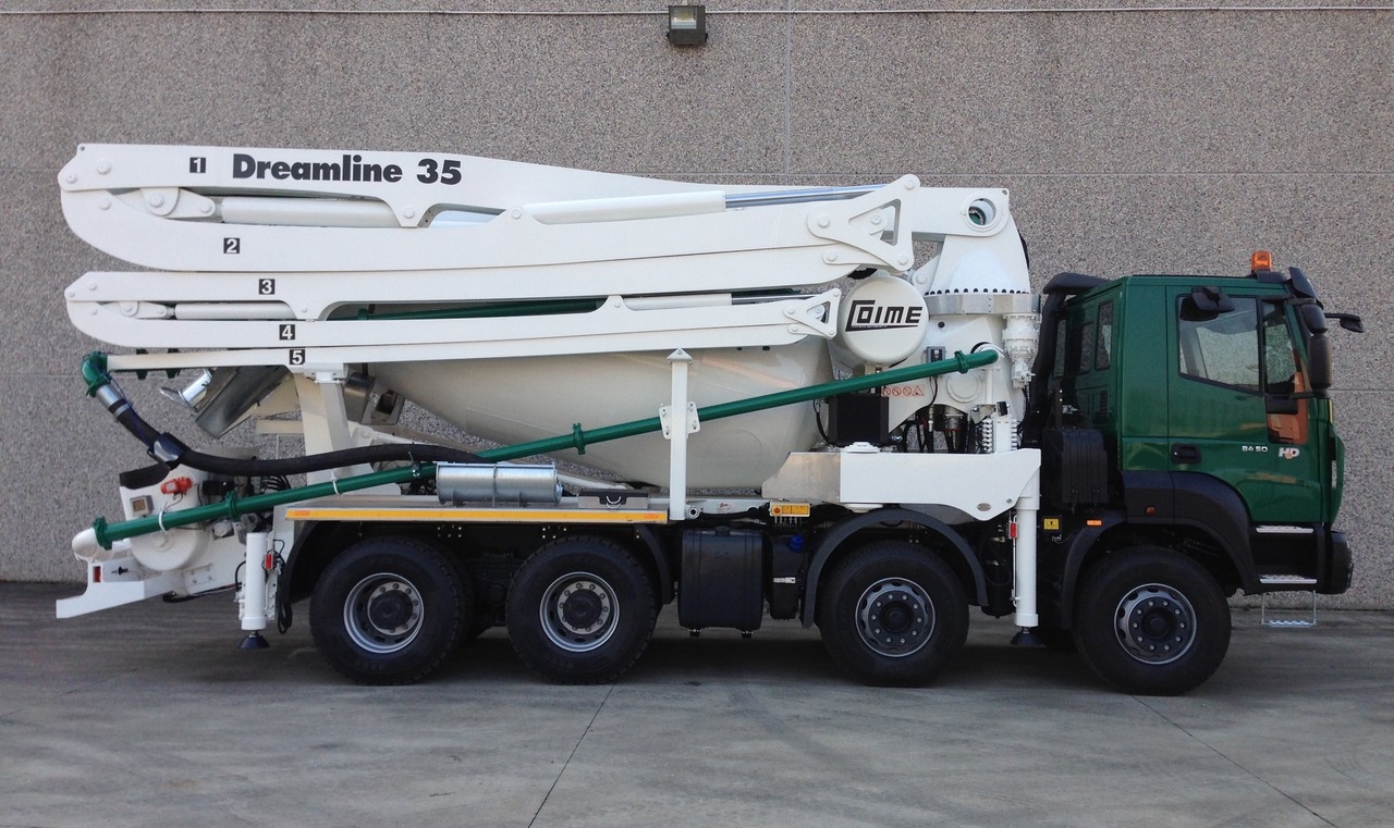 Pompa de beton Coime cu brat 35m in Z,  si mixer 9mc, M35.5Z DN100, noua