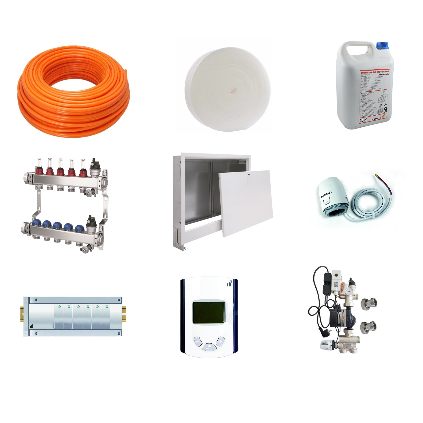 Kit incalzire in pardoseala Purmo 100 mp cu teava 16/17×2