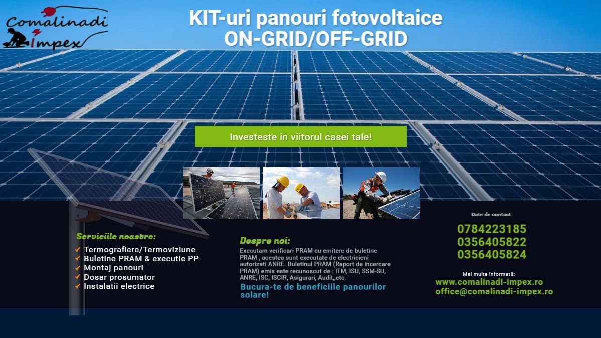 Panouri fotovoltaice sisteme on grid Timisoara