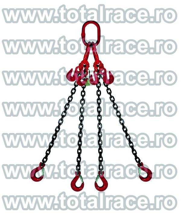 Dispozitive ridicare lanturi 4 brate cu carlige cu prindere direct pe lant si siguranta