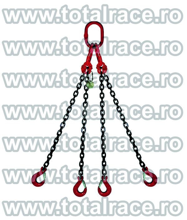 Echipament ridicare din lant 4 brate cu carlige rotative cu autoblocare