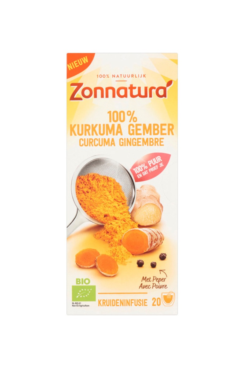 Zonnatura Ceai BIO Turmeric si Ghimbir Total Blue