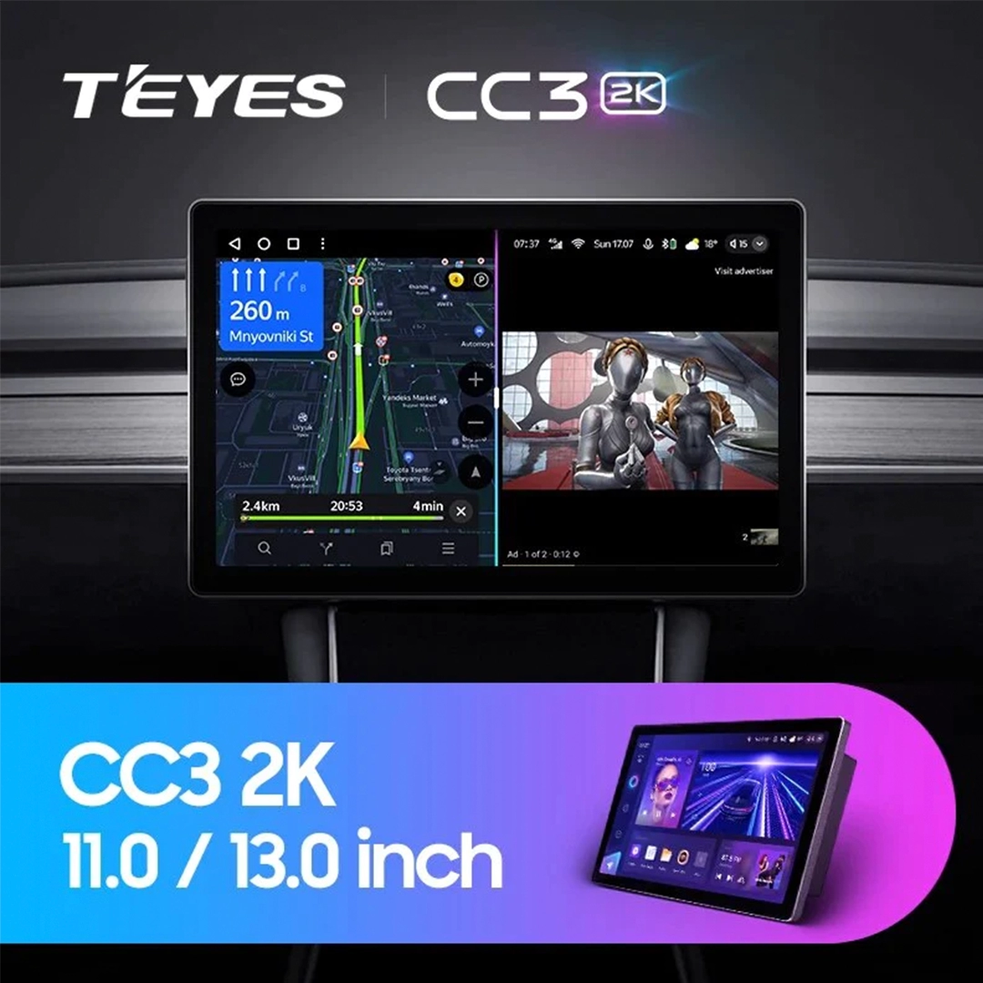T’Eyes CC3 2K cu ecran de 11” și 13” – alege dimensiunea potrivită pentru mașina ta T’Eyes CC3 2K cu ecran de 11” și 13” – alege dimensiunea potrivită pentru mașina ta