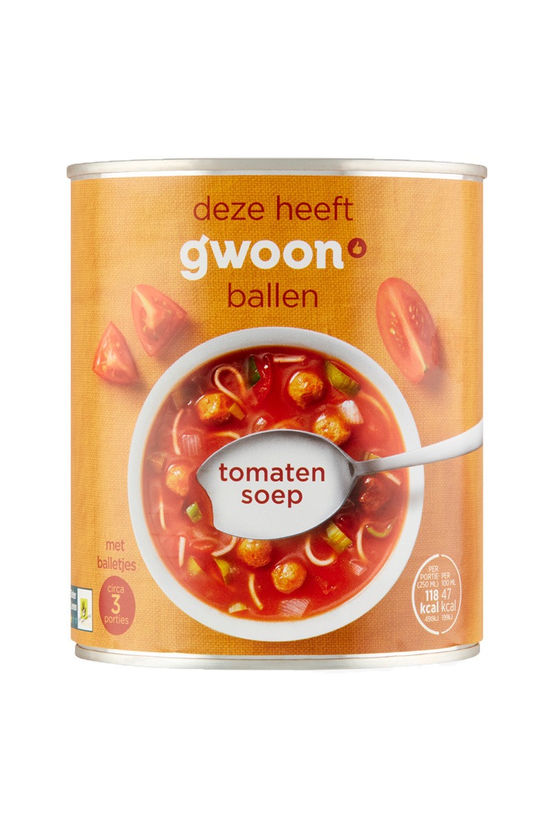 G’woon supa de rosii cu mini chiftelute si paste Total Blue