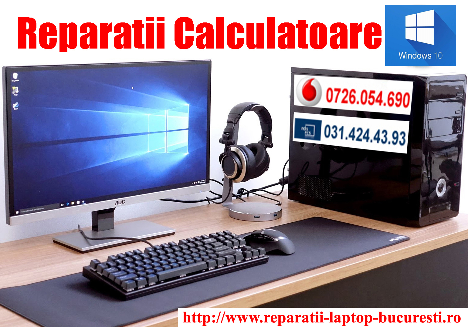 Reparatii calculatoare la domiciliu Bucuresti Ilfov Instalare windows