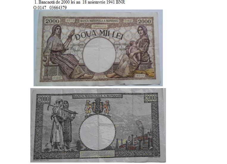 Vând Bancnotă de 2000  lei anul 1941 România