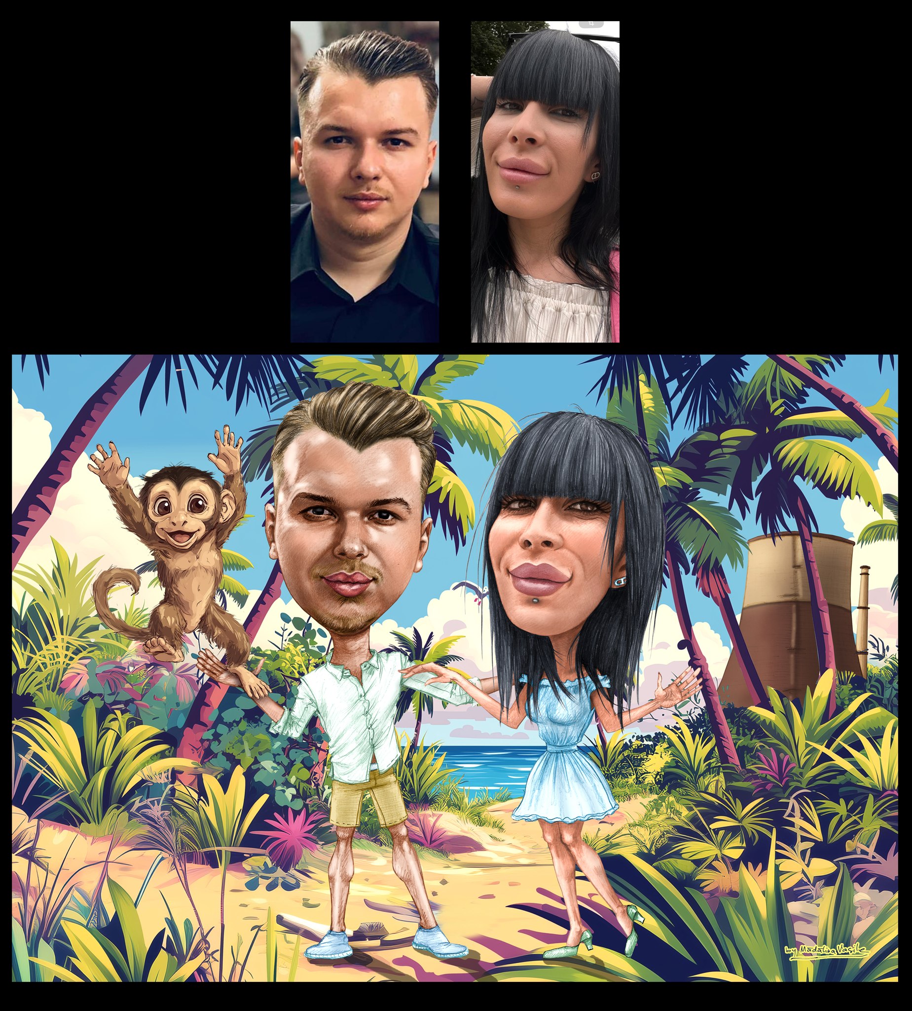 Ce cadouri oferiti celor dragi de sarbatori sau cu alte ocazii? Portrete / caricaturi in creion  si tablouri dupa fotografii