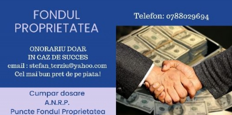 Retrocedări- Cumpărăm Dosare ANRP – 0788029694 – Fondul  Proprietatea – Puncte ANRP