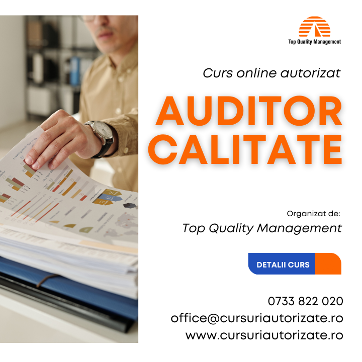 Curs online autorizat Auditor în domeniul calității
