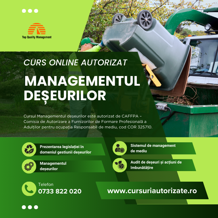 Curs Managementul deseurilor – online