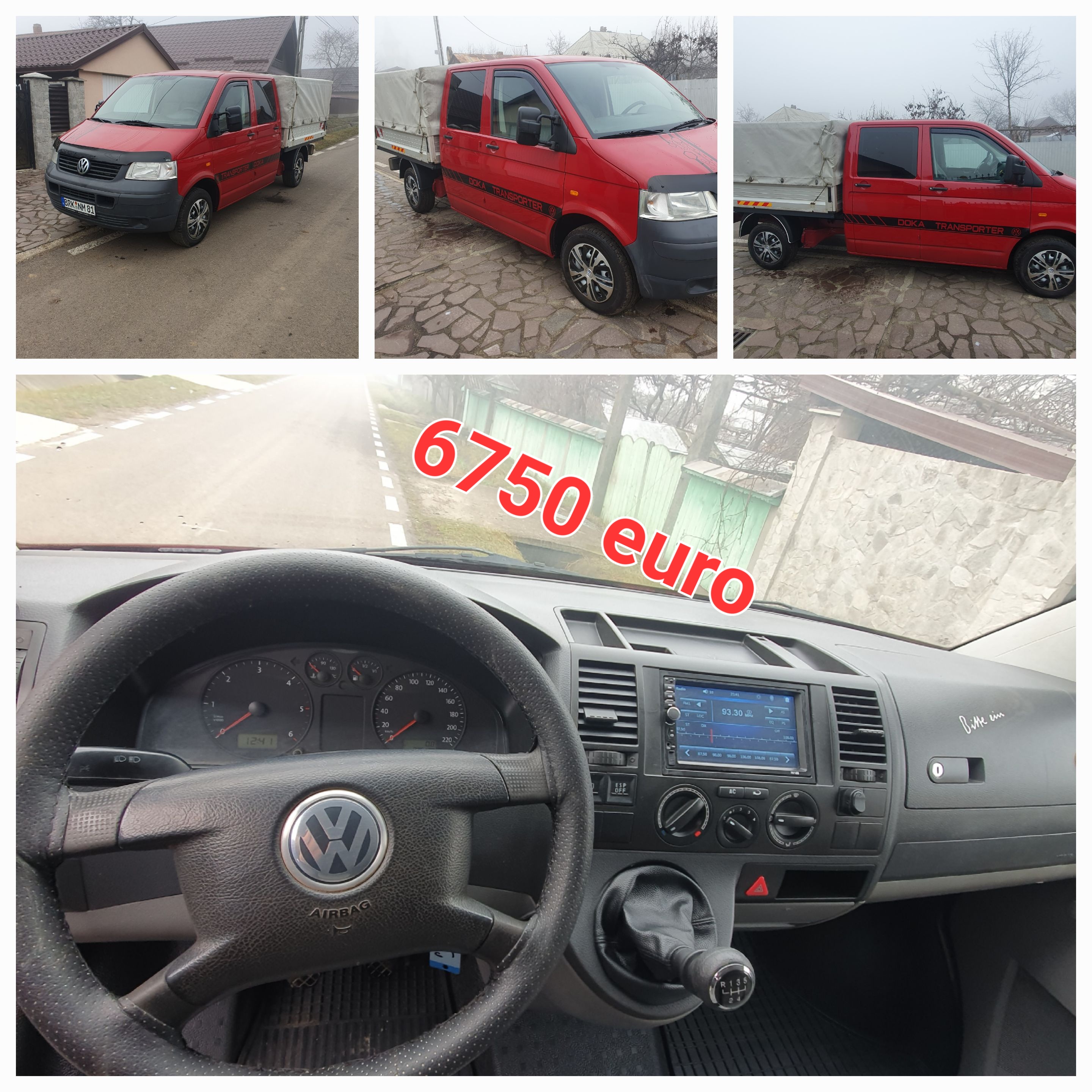 De vânzare VW T5 Doka 1.9 TDI 2009 Euro 4 Aer condiționat Adus din Germania