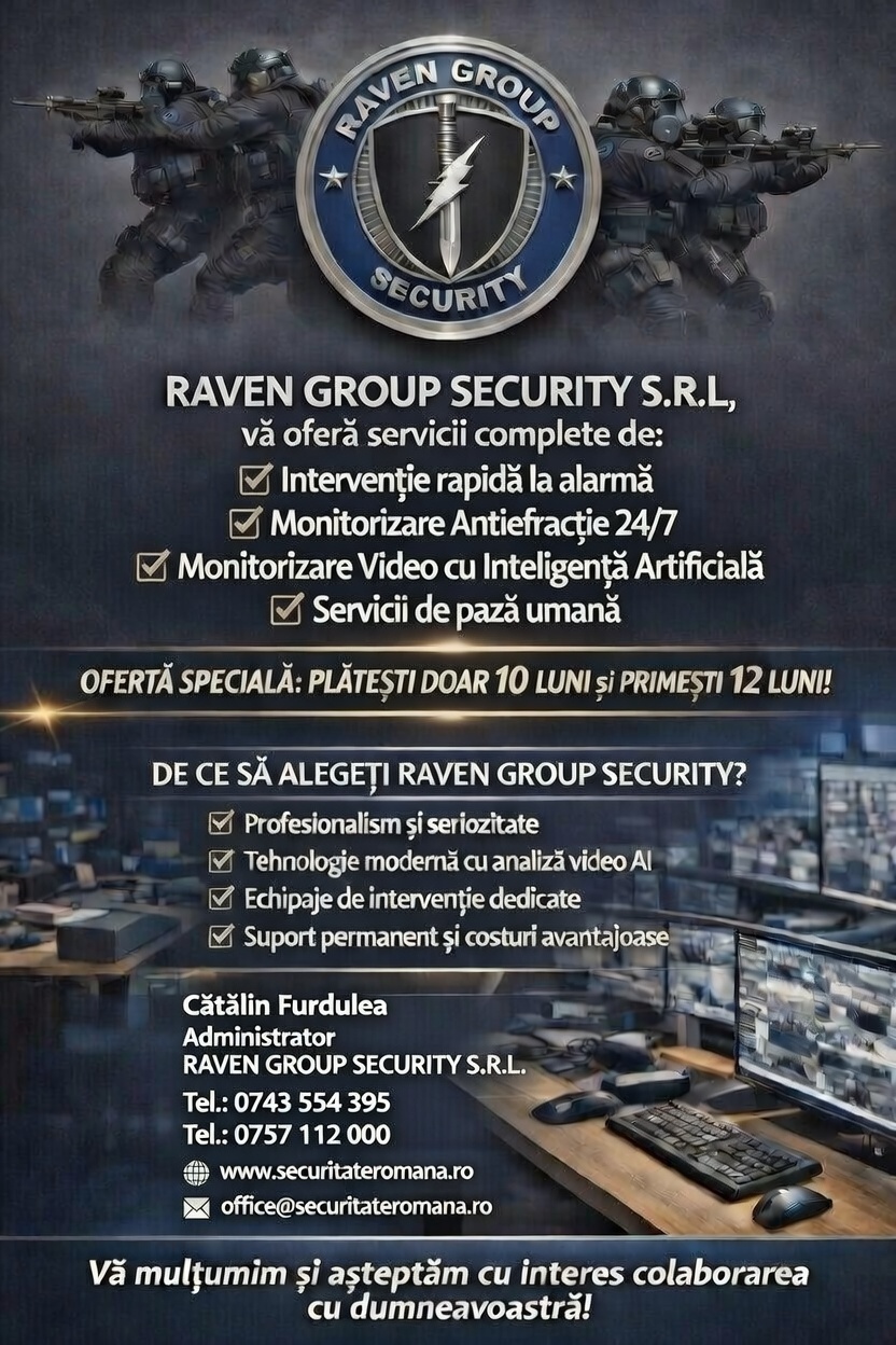 Servicii de intervenție, mentenanță, monitorizare antiefracție și monitorizare video cu inteligență artificială