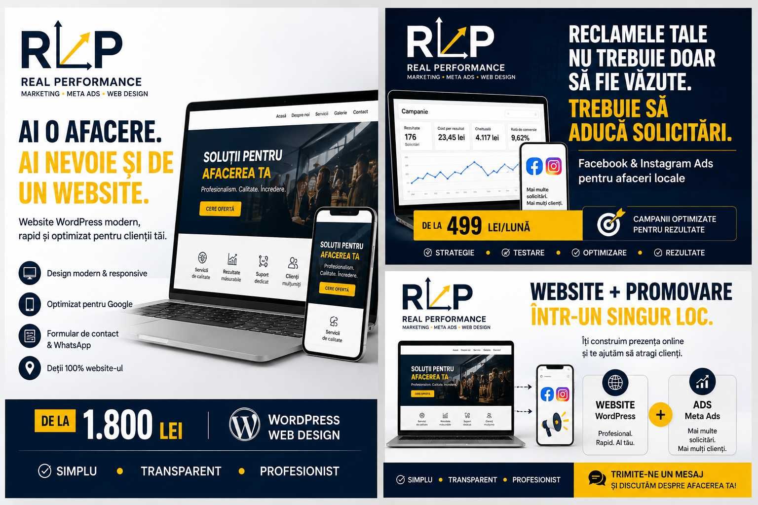 Meta Ads + Website pentru Afaceri Locale